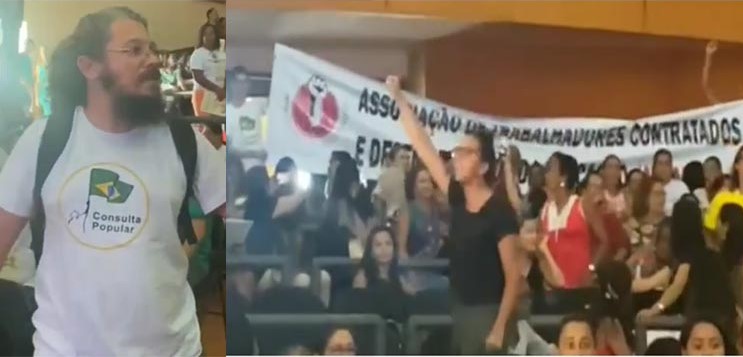 DISPENSADOS APÓS FIM DE CONTRATOS, PROFESSORES PROTESTAM EM ILHÉUS