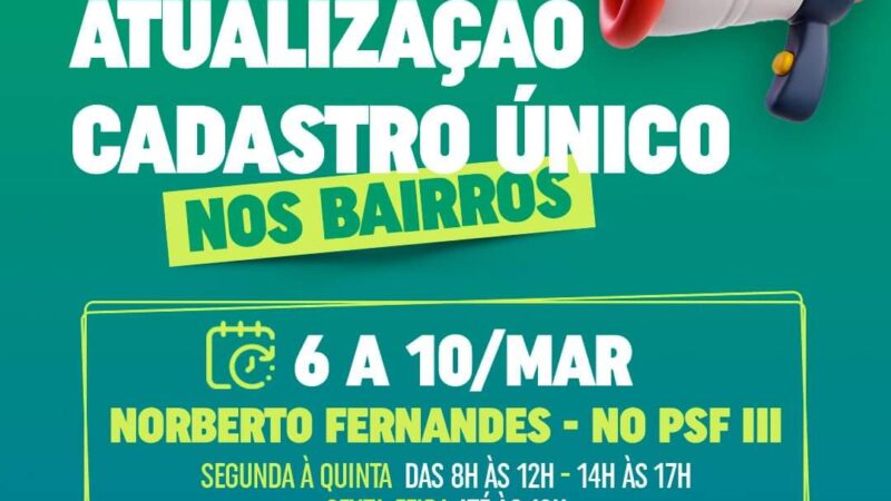 ITAGIMIRIM – AÇÃO DE ATUALIZAÇÃO CADASTRO ÚNICO NOS BAIRROS