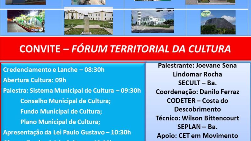 VEM AÍ! FÓRUM  TERRITORIAL DA CULTURA