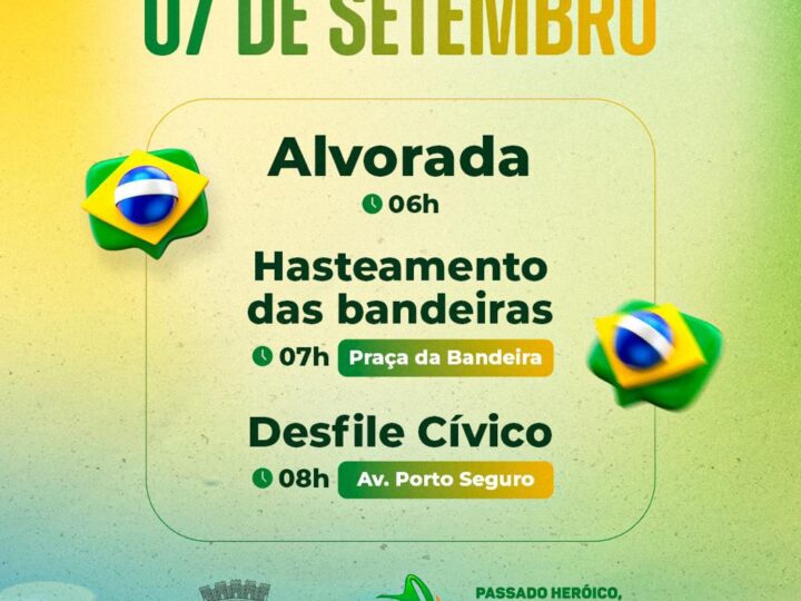 Programação 7 de Setembro em Eunápolis