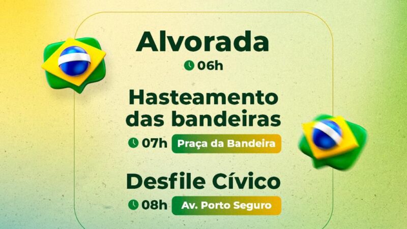 Programação 7 de Setembro em Eunápolis