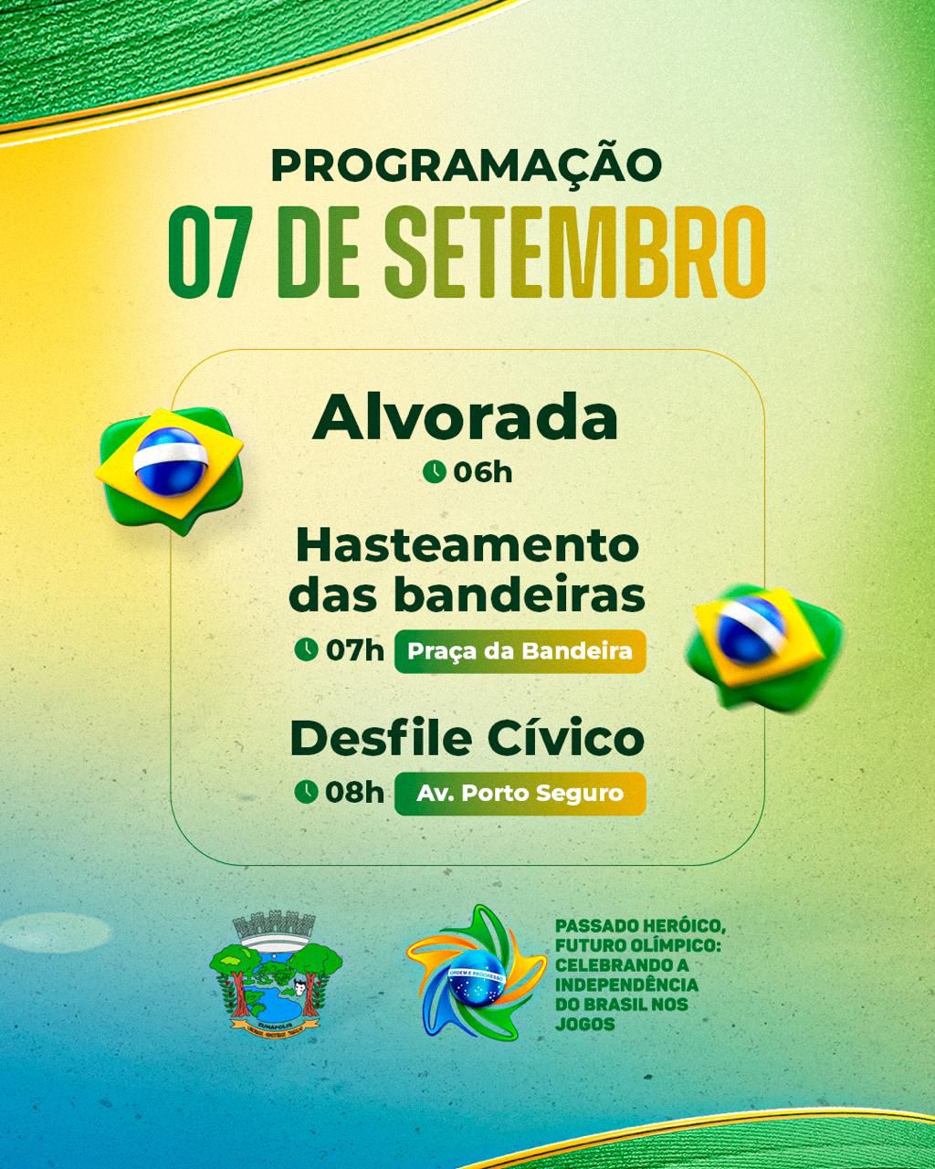 Programação 7 de Setembro em Eunápolis